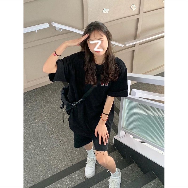 Áo Thun 100% Cotton Tay Ngắn Dáng Rộng In Chữ Phong Cách Âu Mỹ Thời Trang Mùa Hè Cho Nữ