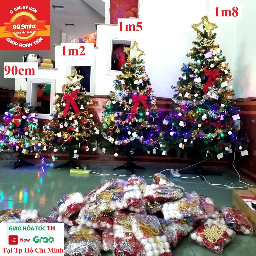 Cây Thông Noel 1m8 Trang Trí Giáng Sinh - Tặng Kèm 2 Dây Kim Tuyến 1 Ngôi Sao Cây Thông Noel Hàng Cao Cấp Dầy Lá