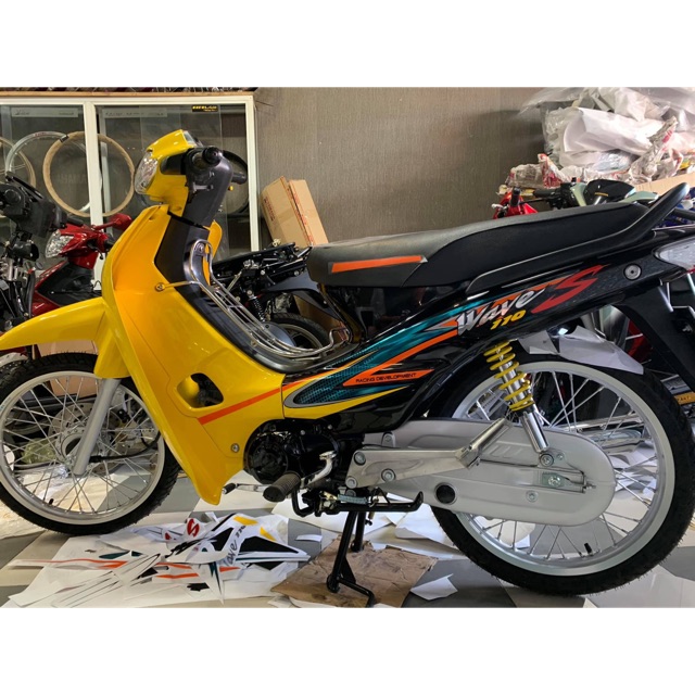 Tem Wave S đời đầu vàng đen Rời Crom