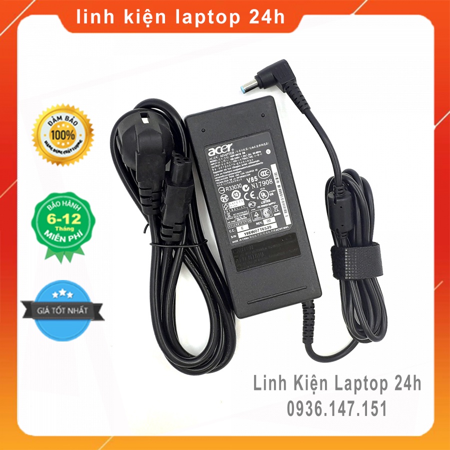 Sạc Zin Laptop Acer 19V - 4.74A - 90W (Adapter Acer 19V – 4.47A – 90W) - sạc máy tính Acer bảo hành 12 tháng