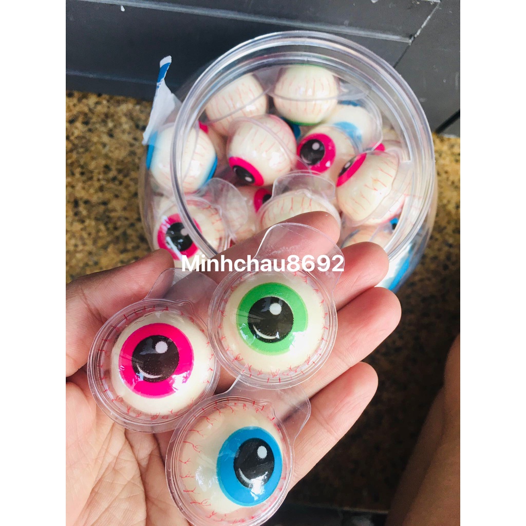 kẹo dẻo hình mắt NHỎ có nhân - lọ kẹo mắt NHỎ 10 gram x 60 viên