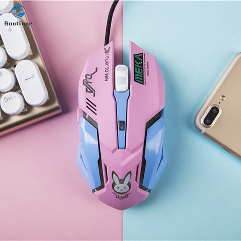 USB Wired Gaming Mouse 6 Buttons 2400DPI Optical Game Mice for Computer Notebook PC Laptop