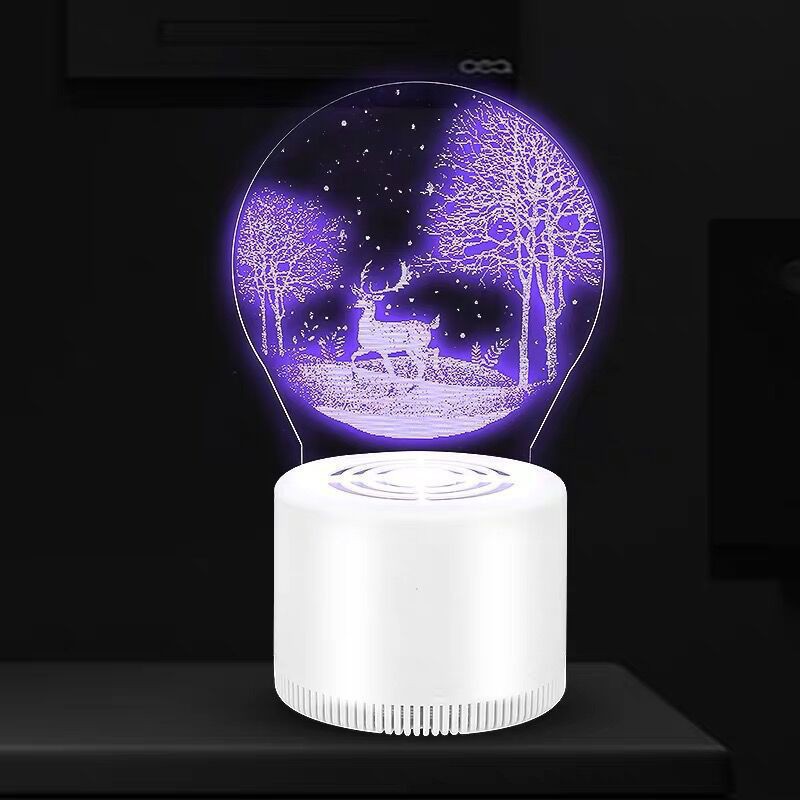 Đèn bắt muỗi kiêm đèn ngủ có hình ảnh 3D  sáng tạo độc đáo - Moon Shop