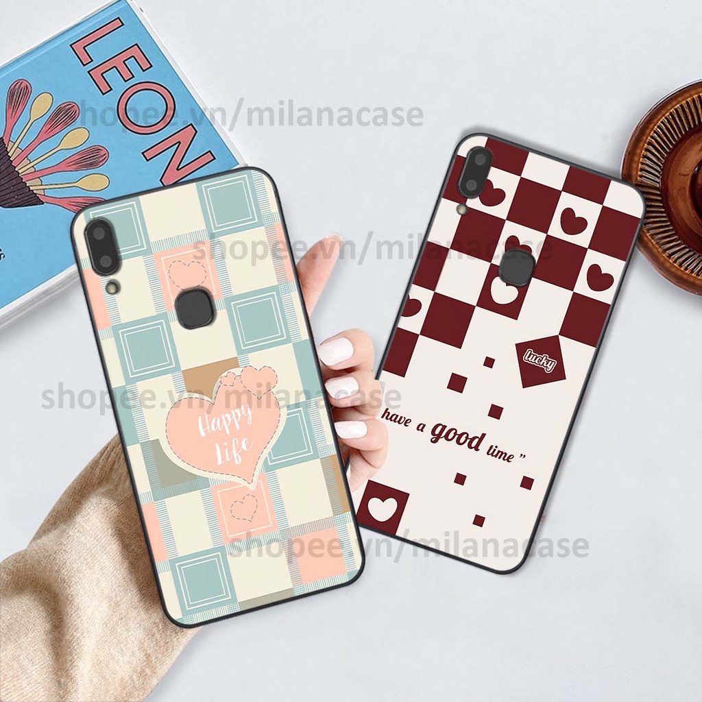 Ốp Vivo V9 / V9 Youth caro họa tiết nhiều màu sắc siêu đẹp thời trang cá tính