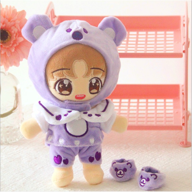 4 món gấu tím Outfit dành cho doll 20-22cm ( G4C06 )