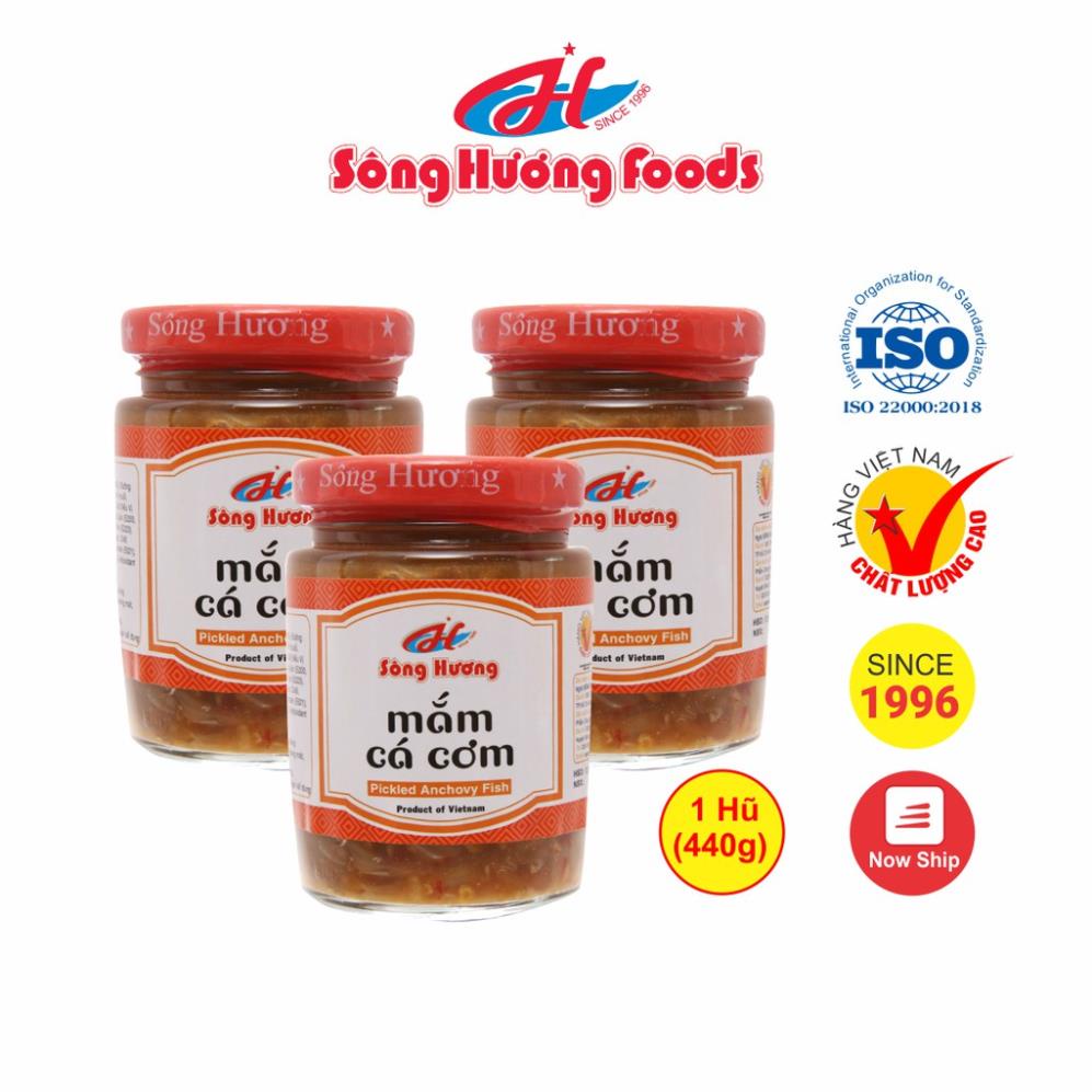 3 Hũ Mắm  Cá Cơm Sông Hương Foods Hũ 440g - Ăn kèm cơm , bún , thịt luộc , giúp ăn ngon miệng