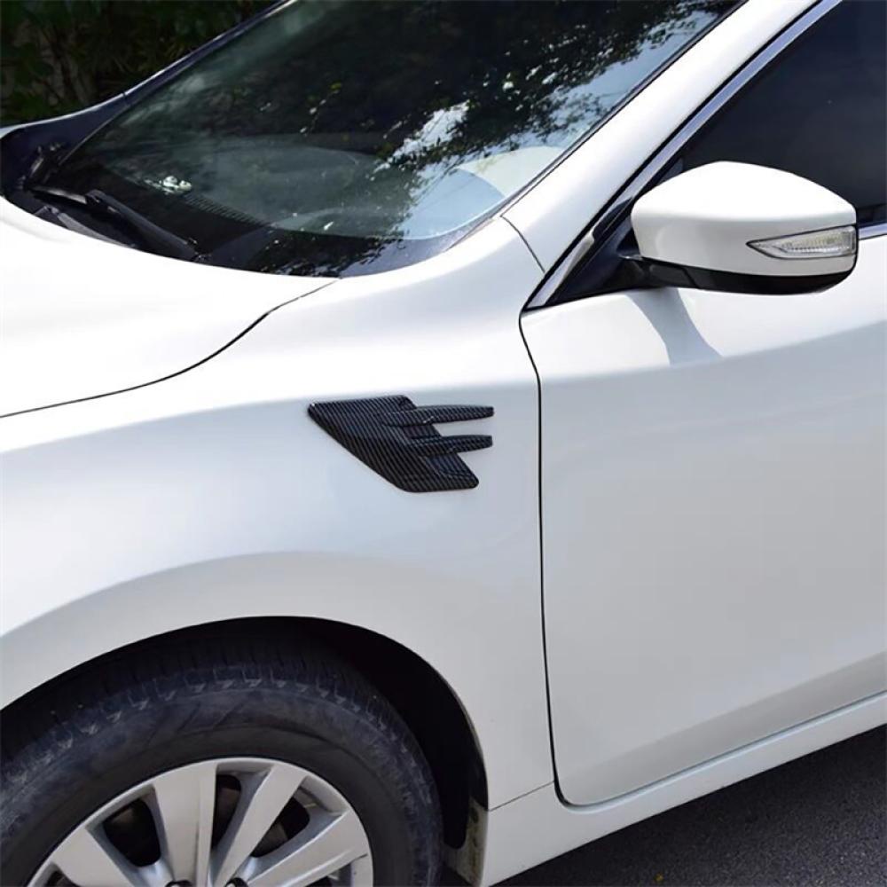 FENDER Bộ 2 Viền Dán Trang Trí Lỗ Thông Gió Xe Hơi Hình Cá Mập 3D V6W7