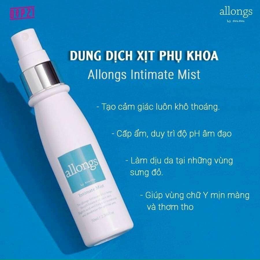 Xịt Khoáng Phụ Khoa Làm Sạch, Khử Mùi ALLONGS INTIMATE MIST | BigBuy360 - bigbuy360.vn