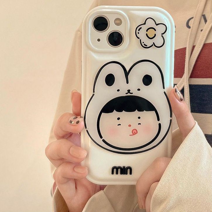 Ốp Điện Thoại Họa Tiết Hoạt Hình Thỏ Đáng Yêu Cho iPhone 12 13 11 Pro Max X Xs Max Xr