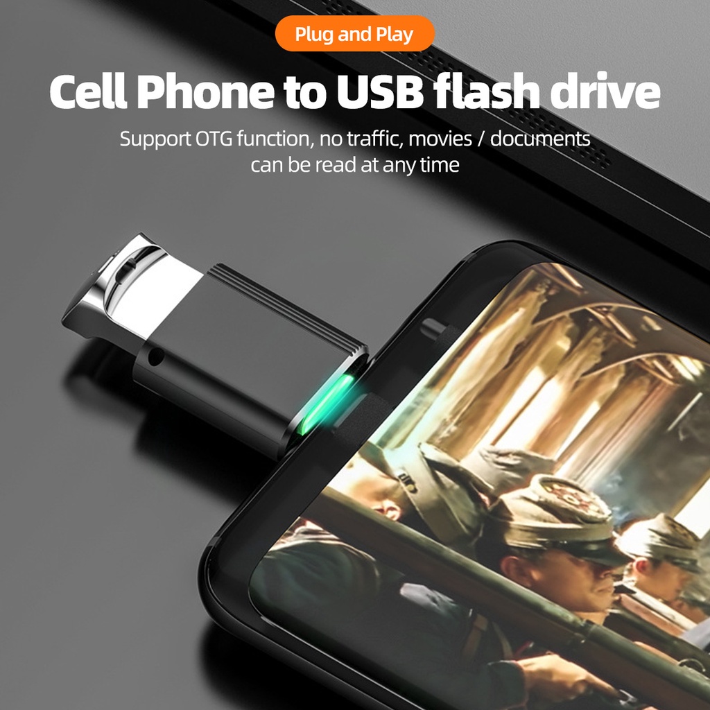Đầu điều hợp OTG loại C qua USB 3.0 OTG có dây buộc dạng xích