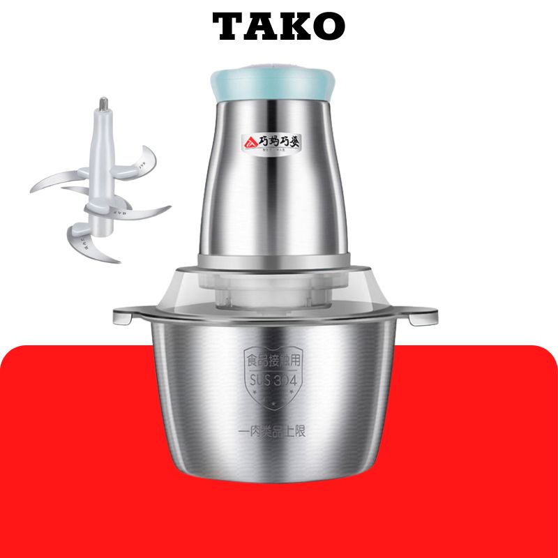 Máy xay thịt loại tốt 2 lít inox 304| Máy xay thịt inox đa năng 3 lít, thực phẩm, trái cây, hoa quả cao cấp