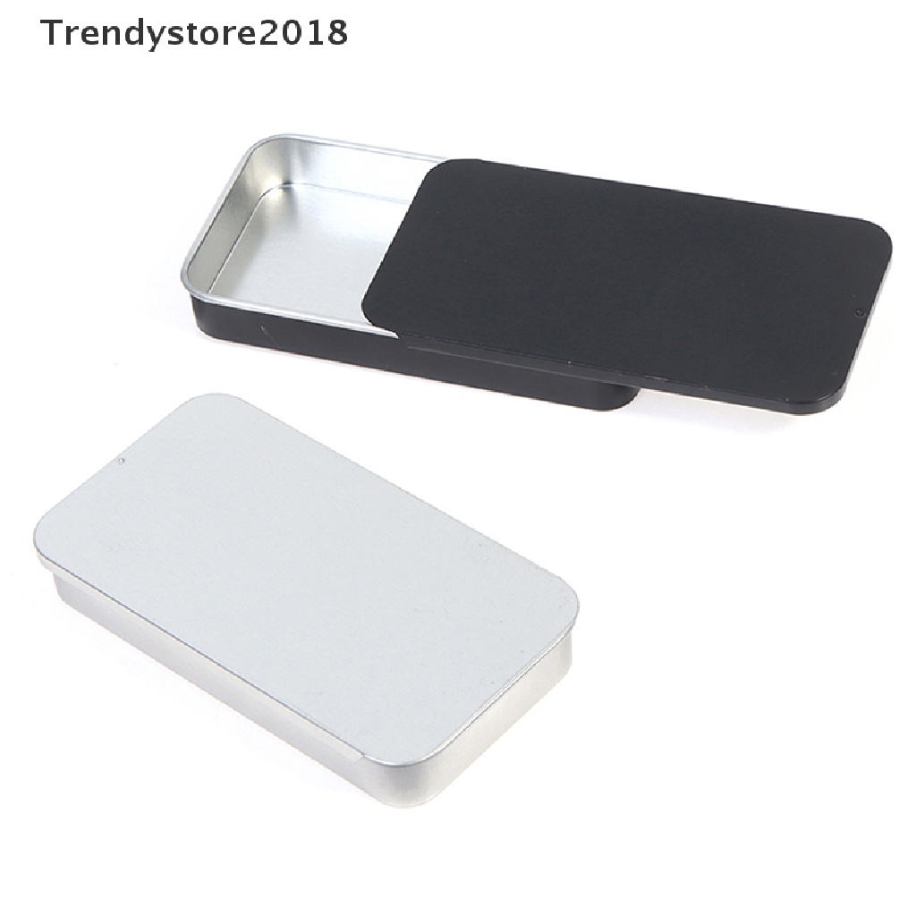 1 hộp đựng tiền xu bằng thiếc nhám có nắp trượt 2018