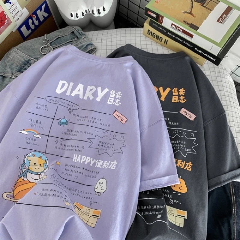 Áo thun tay lỡ nam nữ, áo phông unisex form rộng chất cotton in hình happy | BigBuy360 - bigbuy360.vn