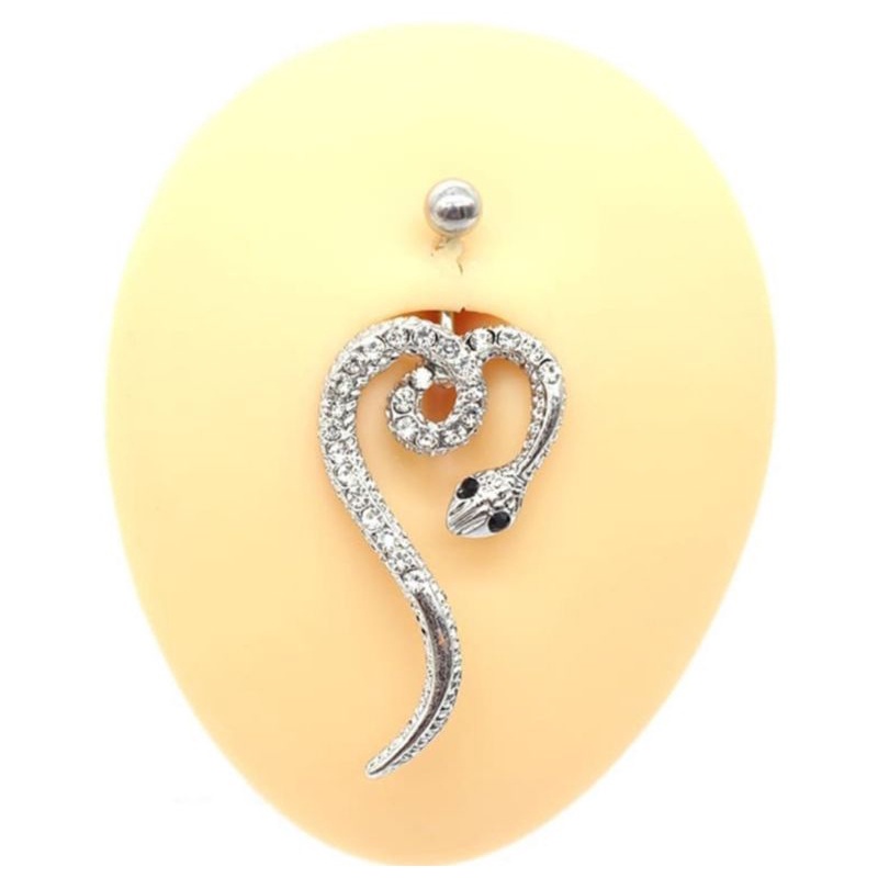 Khuyên Rốn Cao Cấp - Khuyên Rốn Đính Đá - Khuyên thép y tế không gỉ - Khuyên Rốn Hình Rắn - Khuyên x