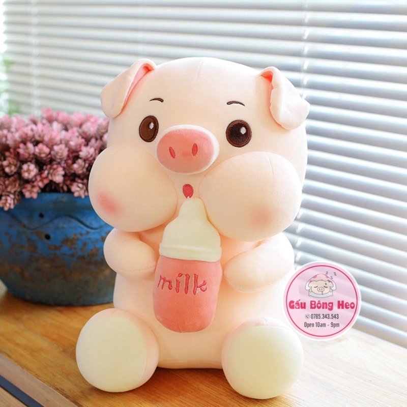 Gấu Bông Heo Ôm bình Sữa Hàng Nhập Cao Cấp siêu dễ thương 🐷🐷