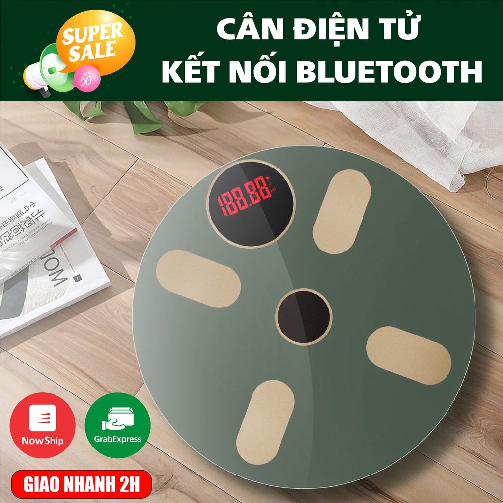 Cân Điện Tử Cân Sức Khỏe Kết Nối Bluetooth Phân tích số đo cơ thể Kiểm Soát Ăn Uống