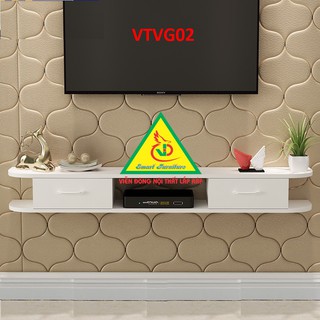 Kệ ti vi treo tường trang trí vtvg02 - nội thất lắp ráp viendong adv