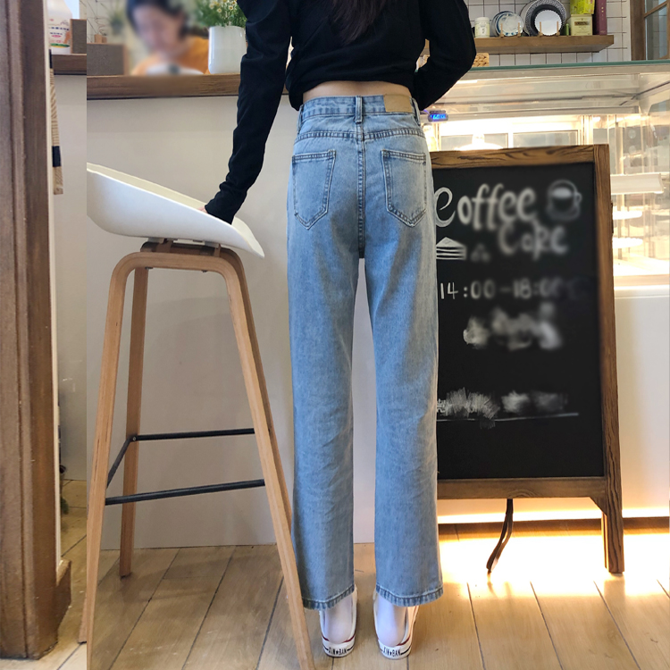 Quần Jean Nữ Dài Dáng Rộng Lưng Cao Ống Đứng Cá Tính Phong Cách Ulzzang Hàn Quốc Đủ Size Mặc Hàng Ngày