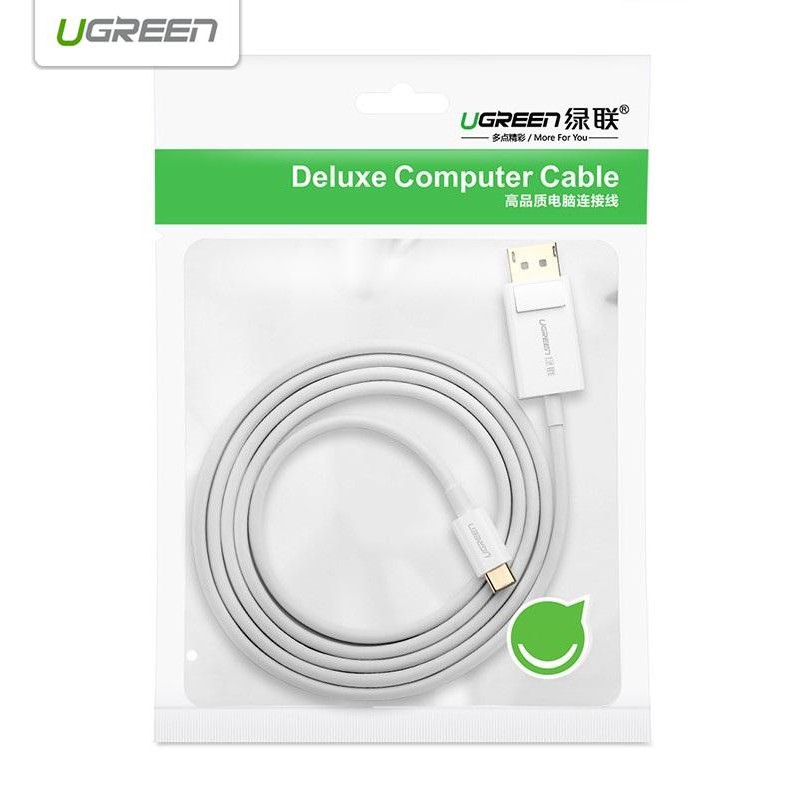 [Mã 2404EL10K giảm 10K đơn 20K] Cáp Chuyển USB Type-C To DIsplayport Dài 1.5M UGREEN 40420 - Hỗ Trợ 2K*4K