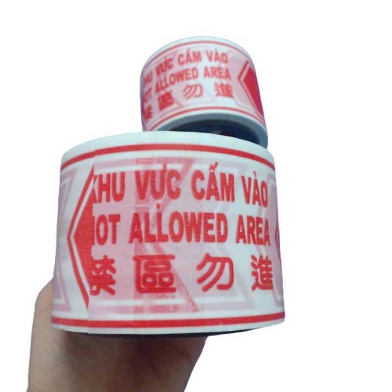 Cuộn Dây Rào Cảnh Báo Khu Vực Cấm Vào, Tặng Kèm Băng Keo Điện