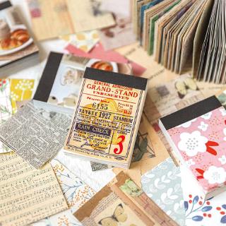 Bộ 100 giấy dán handmade trang trí sổ nhật kí DIY