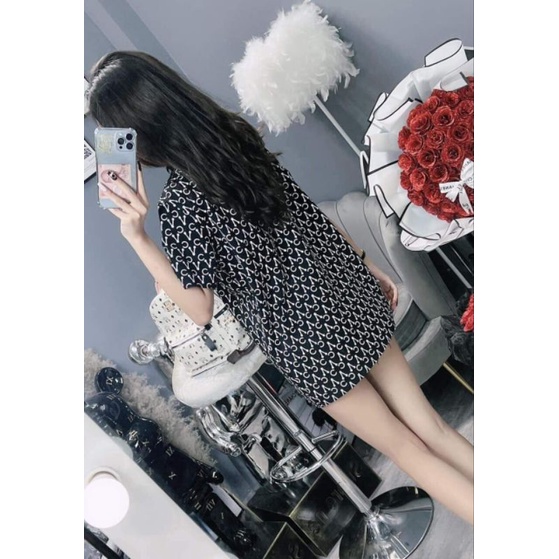 Áo thun tay lỡ fom rộng áo phông nam nữ - in chữ MC