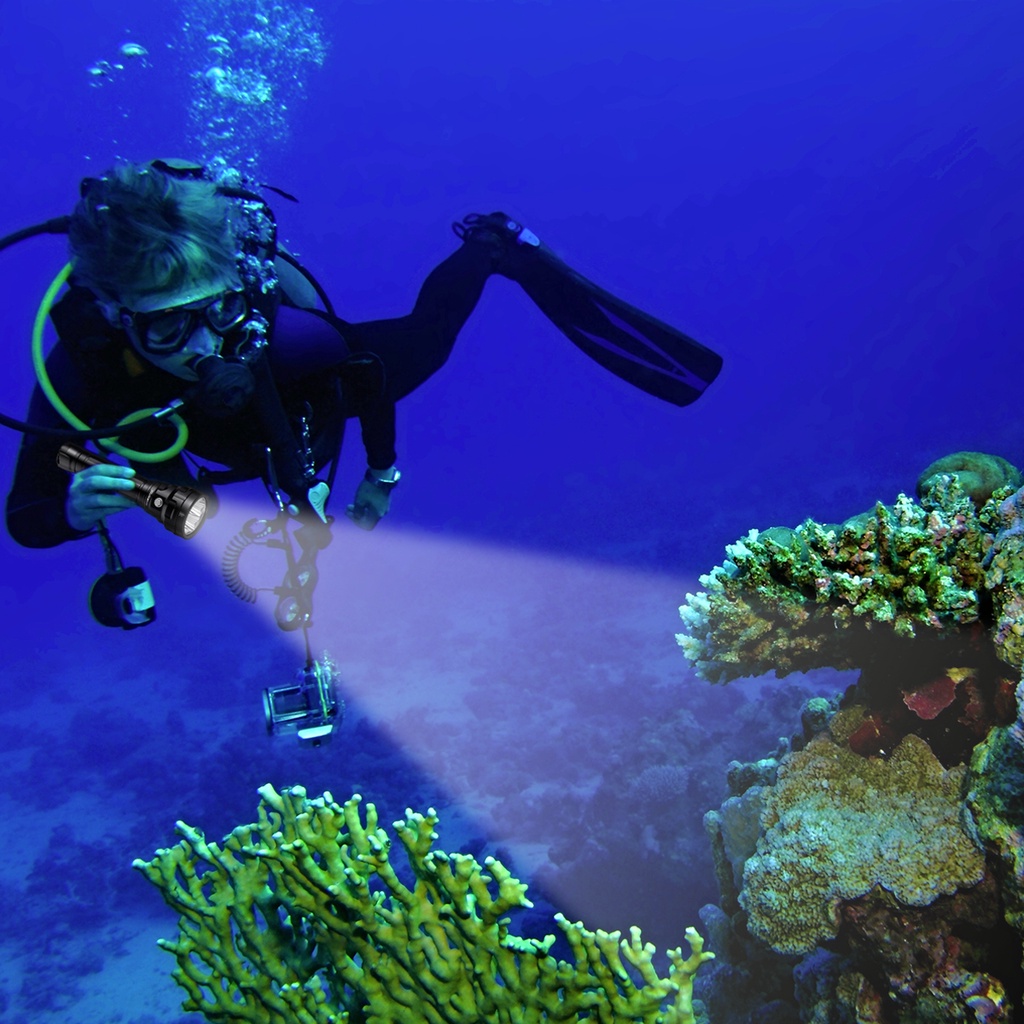 Đèn pin lặn Wurkkos DL40 5000lm 4 LH351D 90CRI 26650 5000K chất lượng cao