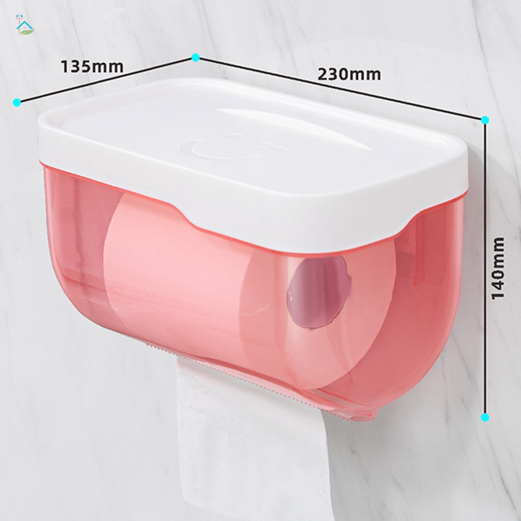 Hộp đựng khăn giấy vệ sinh không cần khoan lỗ chống nước tiện lợi cho nhà tắm/ toilet