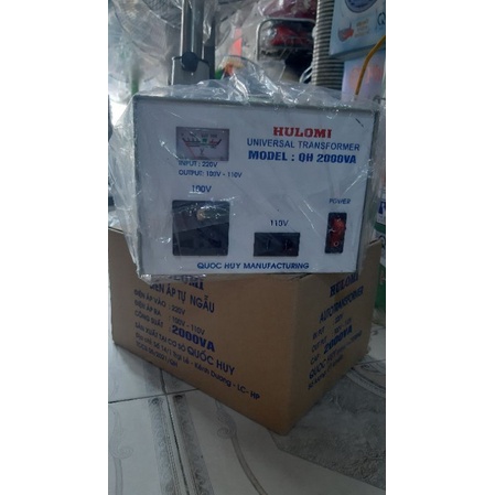 Biến áp tự ngẫu Hulomi 2000Va (220-110) dây nhôm hoặc đồng