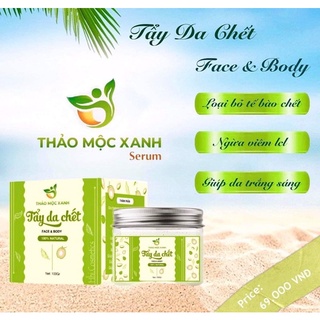 [Sẵn Hàng] Tẩy Da Chết Thảo Mộc Xanh 100g