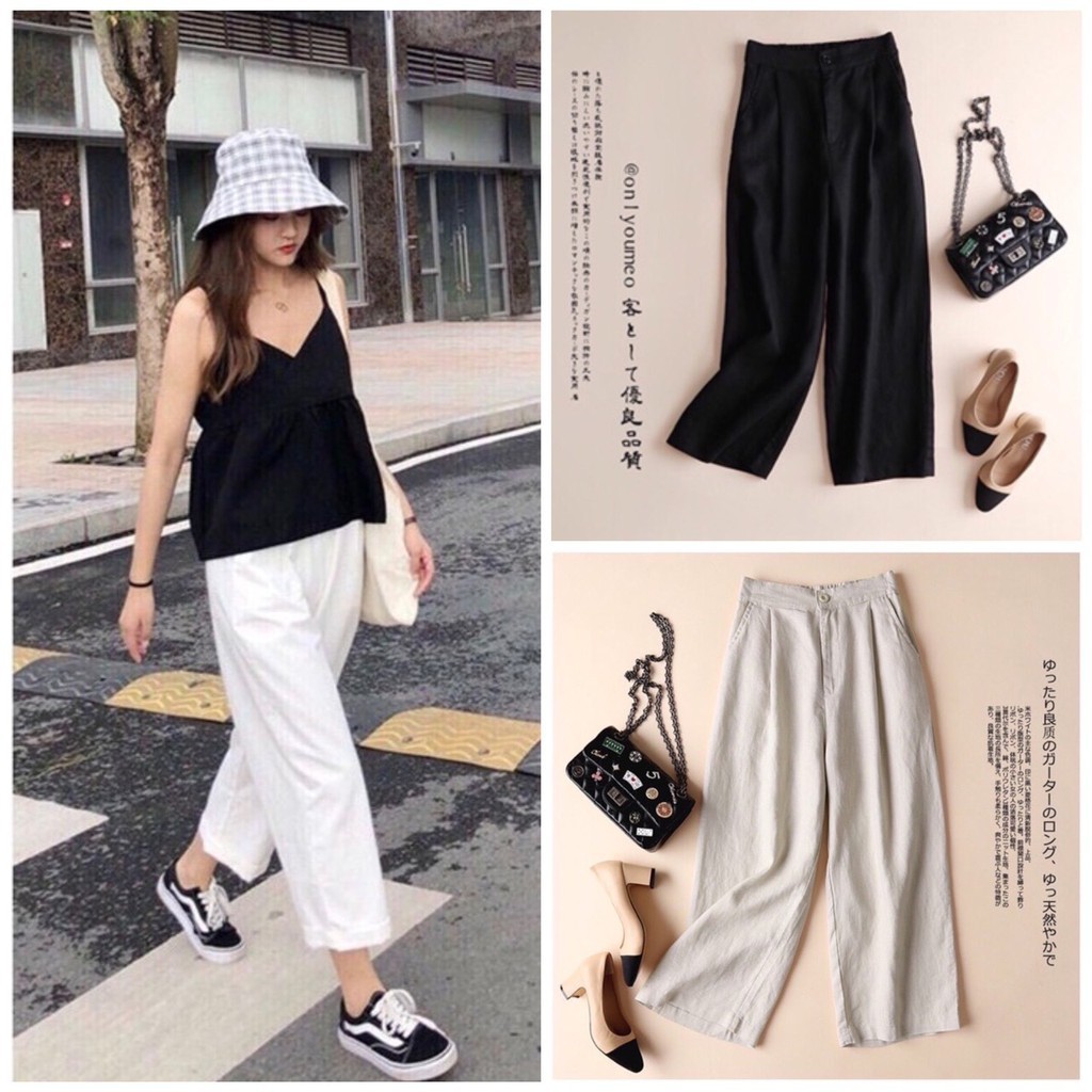 [ Mã FAMAYWA giảm 10K đơn 50K] Quần ống rộng 💎 Quần đũi Nhật ống rộng 💎 Quần lưng thun có cúc - NhimShop QD02 | BigBuy360 - bigbuy360.vn