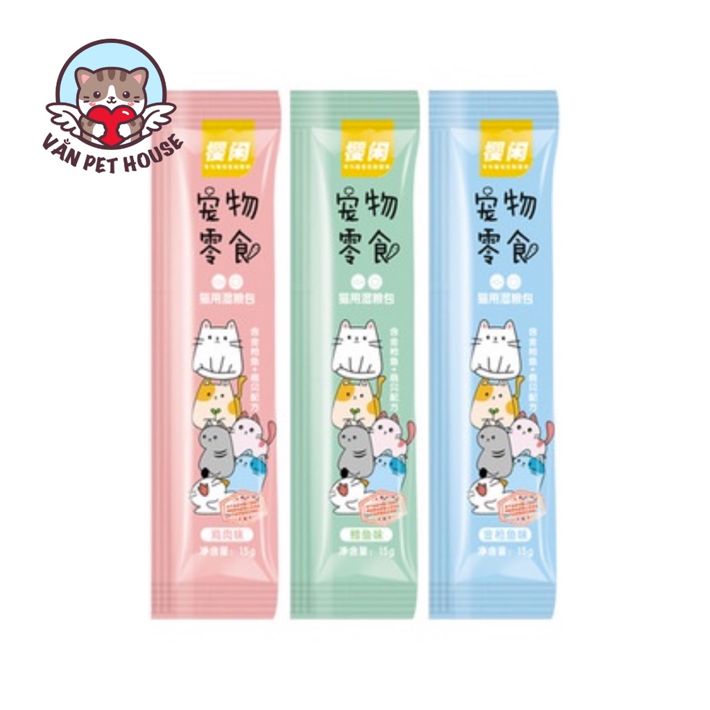 Súp thưởng Mèo Shizuka Sakura 15g Thơm Ngon - Cat Treat