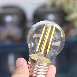 Bóng Đèn Tròn Edison Vintage G 45, ST 64, A 60 - 4W đui E27, ánh sáng vàng