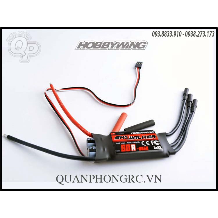 Điều tốc Hobbywing Skywalker 50A Bec 5A 2-4S