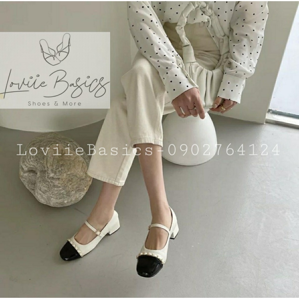 SỤC NỮ LOVIIE BASICS - GIÀY CAO GÓT MŨI TRÒN QUAI NGANG - G220312