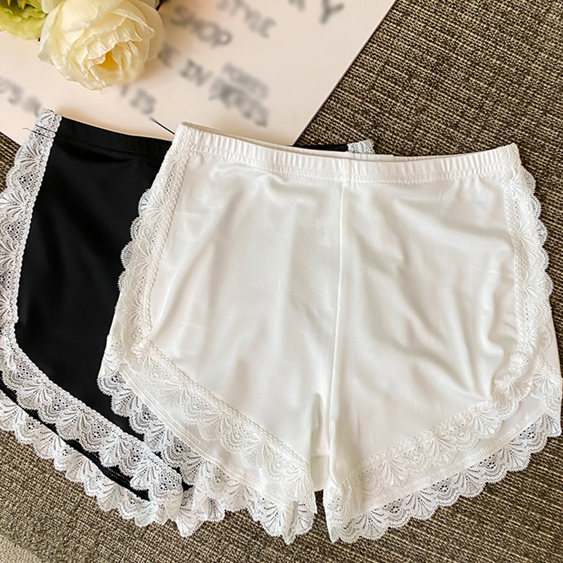 Quần Bảo Hộ Ba Điểm Phối Ren Co Giãn Chống Nhìn Trộm Thời Trang Mùa Hè Cho Nữ