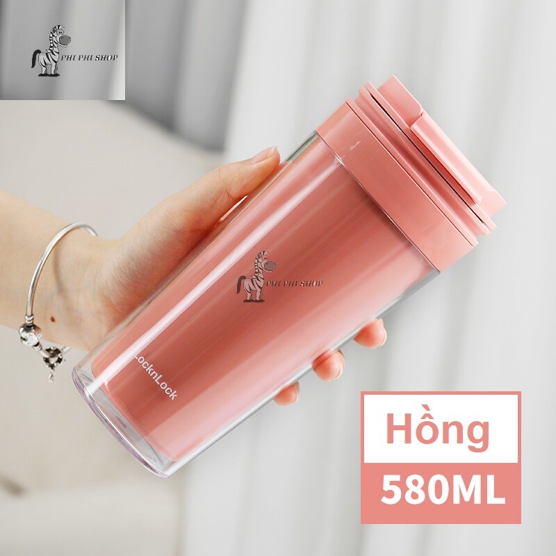 Ly nhựa 2 lớp Lock&Lock Bucket Cold Cup dung tích 580ml HAP519 HAP520