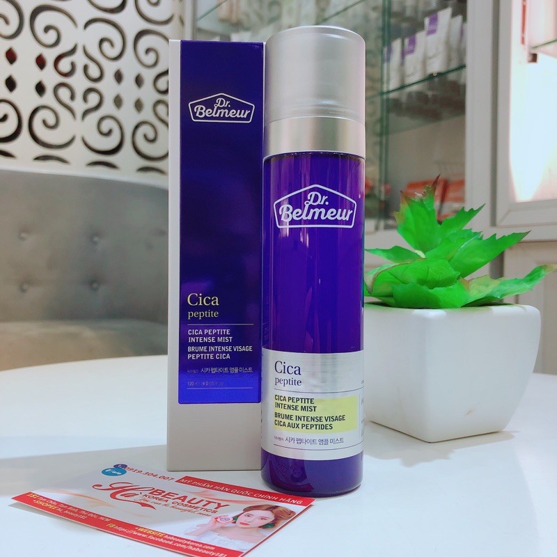 Xịt khoáng dưỡng ẩm phục hồi sáng da mặt cấp ẩm Hàn Quốc The Face Shop Dr Belmeur Cica Peptite Intense Mist 120ml | BigBuy360 - bigbuy360.vn