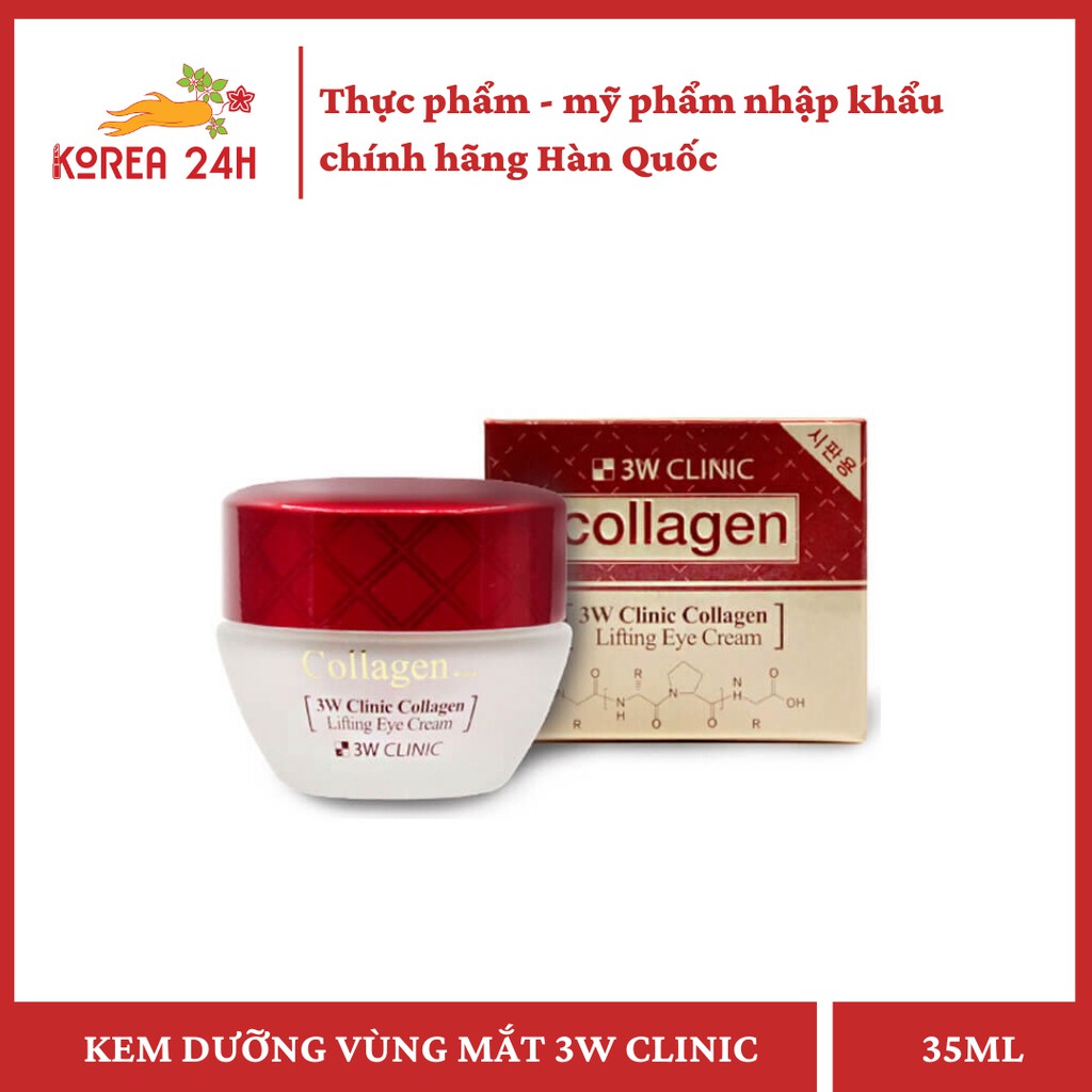 Kem dưỡng da vùng mắt 3W Clinnic Collagen (đỏ) (35g)