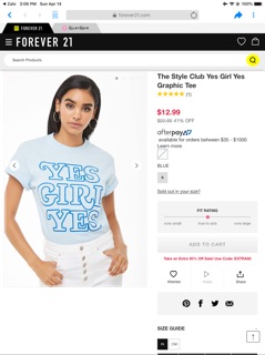 Áo thun F21 đồng giá - 80K