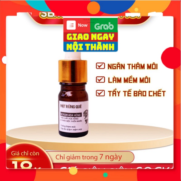 Serum Dưỡng Môi Hoa Hồng🌹Chống Thâm, Tẩy Tế Bào Chết 🌺 Tinh Chất Dưỡng Môi Mềm Từ Thiên Nhiên- Bảo Hành 1 Đổi 1