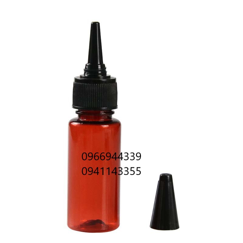 Chai nhựa 5ml 10ml 15ml 20ml nắp nhọn, đựng mực xăm keo dán mỹ phẩm lotion, chiết tách dung dịch, mẫu thử