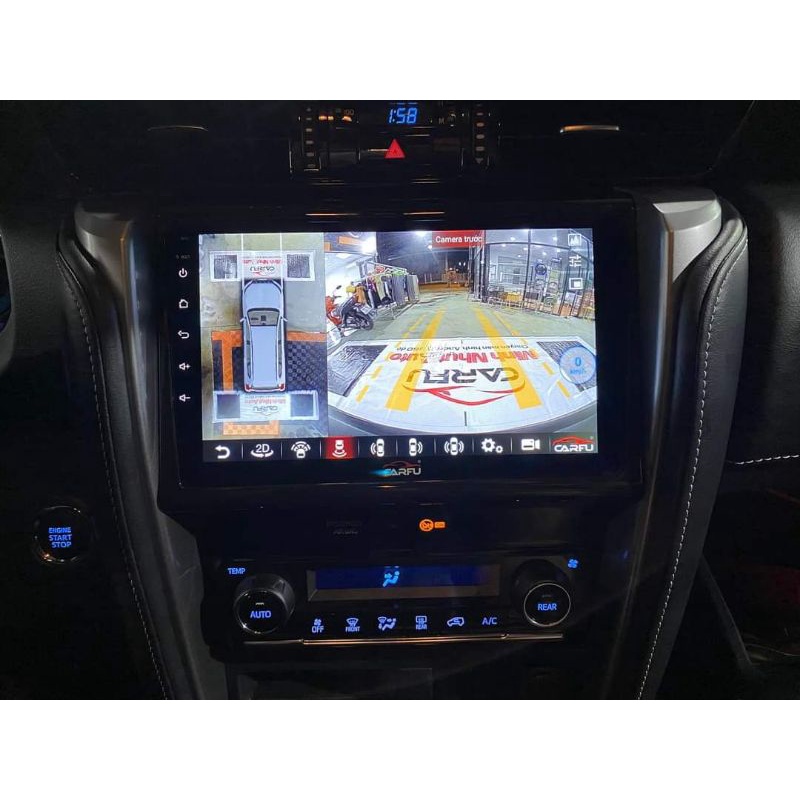 Màn hình Android Carfu G200/G200S Ram 3gb/4gb/32gb/64gb Liền cam 360 chip 8x 7862 cắm sim 5G siêu khủng ver 2022