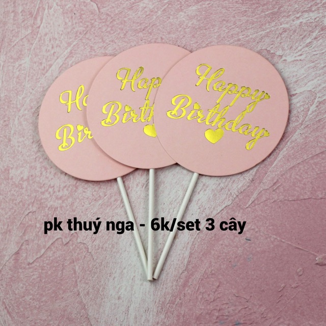 5 SET 3 BẢNG TRÒN TRANG TRÍ BÁNH KEM