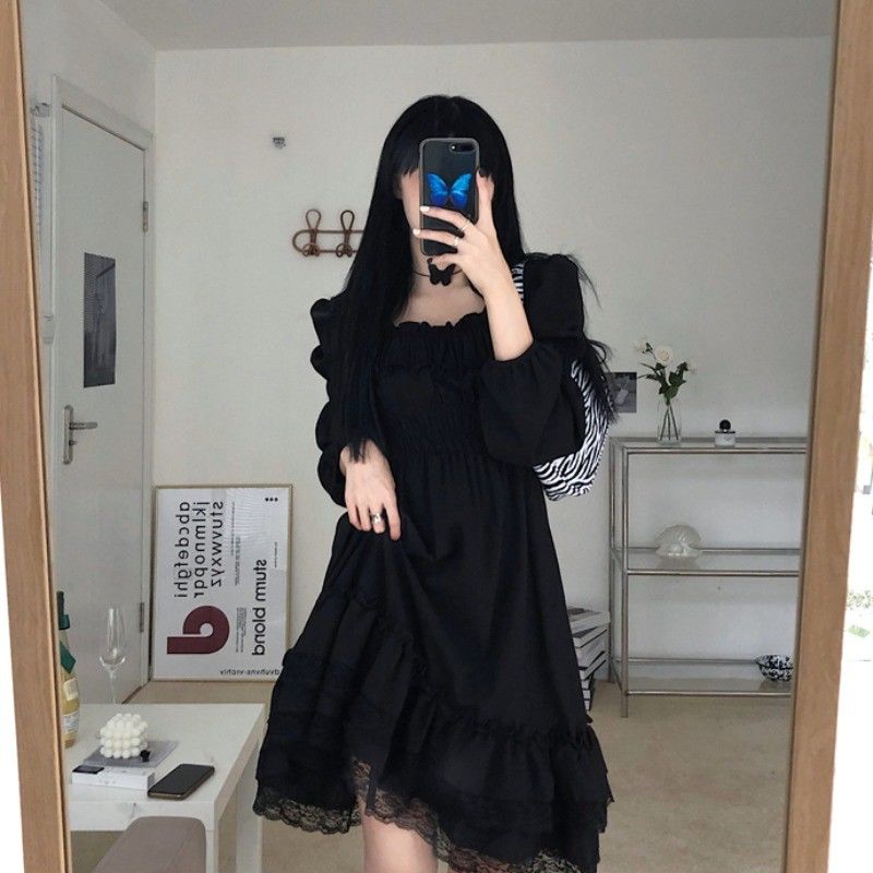 Đầm Nữ Tay Dài Phong Cách Retro Thời Trang Nữ Cá Tính | BigBuy360 - bigbuy360.vn
