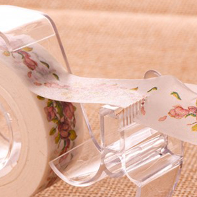 Dụng Cụ Cắt Băng Keo Dán Chất Liệu Nhựa Màu Trong Suốt 1.5cm