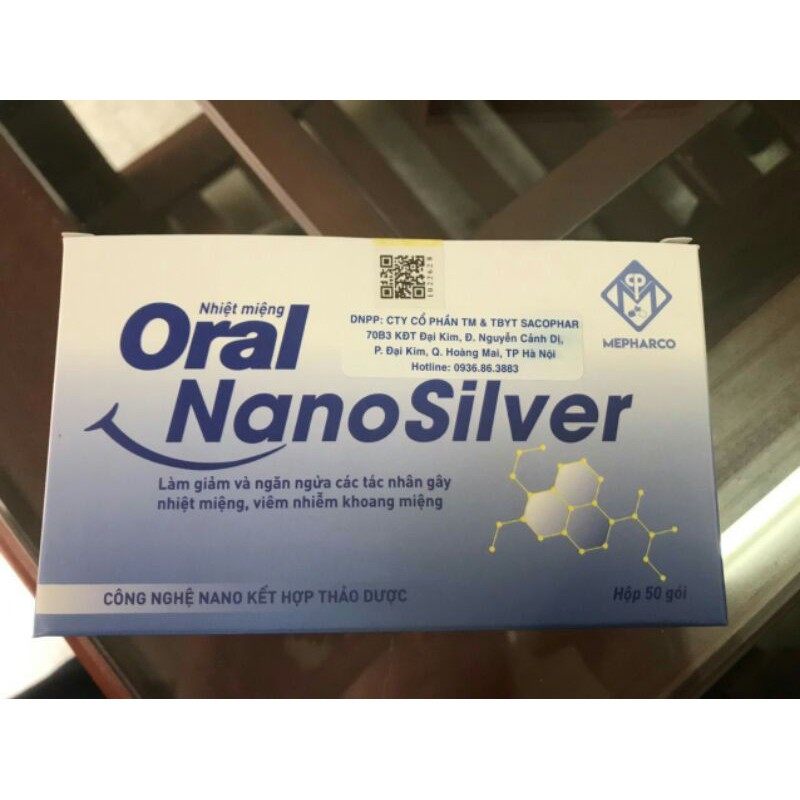 Bôi nhiệt miệng Oral NanoSilver (hộp 50 gói)