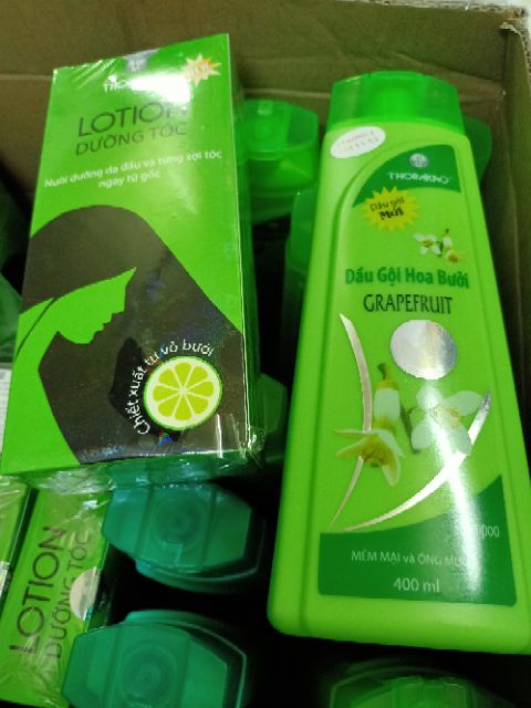 Combo dầu gội đầu hoa bưởi thorakao và lotion dưỡng tóc tinh