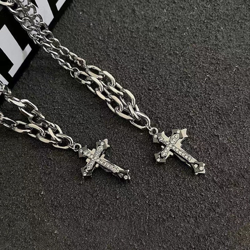 Dây chuyền thánh giá phong cách cool ngầu, vòng cổ thánh giá unisex cho nam và nữ
