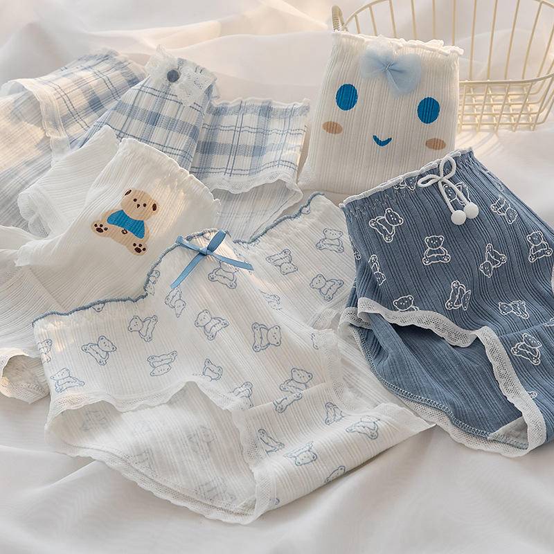 Quần lót nữ cotton họa tiết gấu đáng yêu, co giãn 4 chiều, kháng khuẩn tốt HLBOUTIQUE L8035